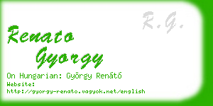 renato gyorgy business card