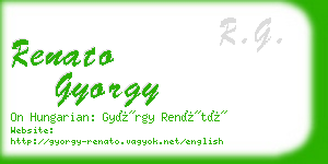 renato gyorgy business card